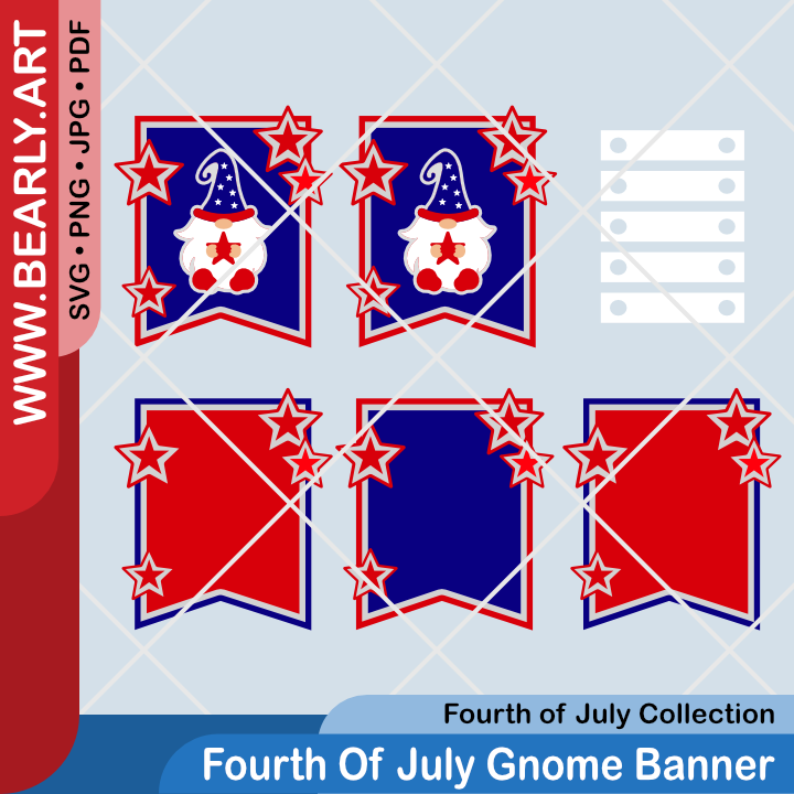Fourth of July Gnome Banner