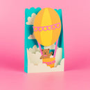 Hot Air Balloon Bear Card from @FurrowandFeather