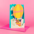 Hot Air Balloon Bear Card from @FurrowandFeather