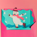 Ice Skating Bear Box Card from @FurrowandFeather