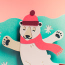 Ice Skating Bear Box Card from @FurrowandFeather
