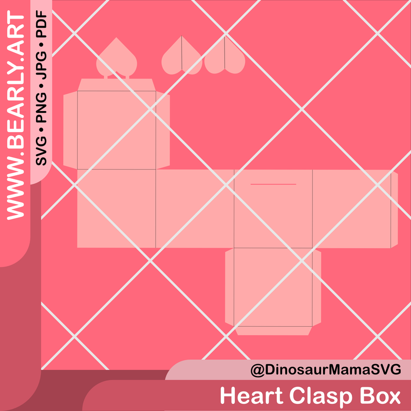Heart Clasp Box from @DinosaurMamaSVG