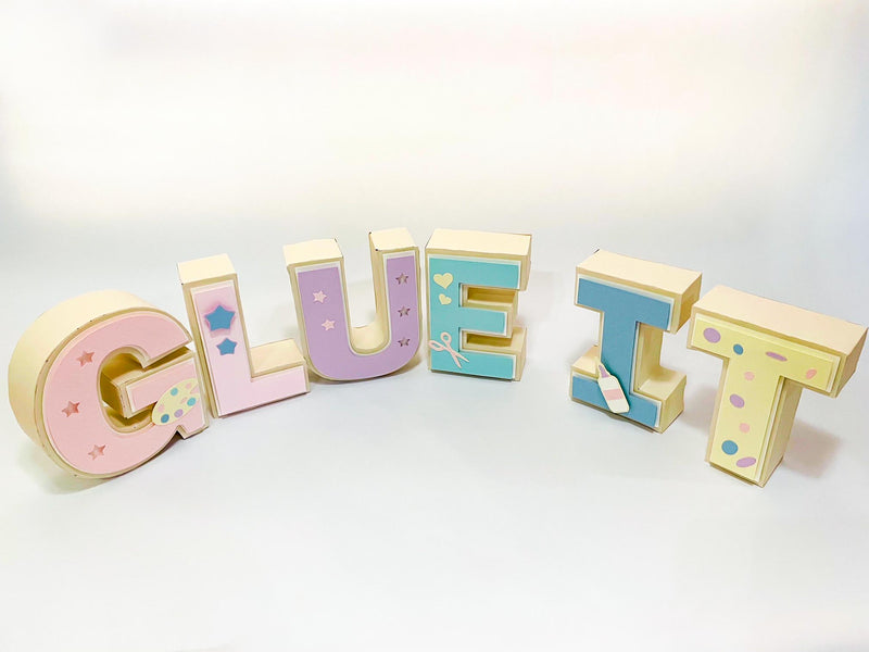 GLUE IT 3D Letters from @DoItPaper