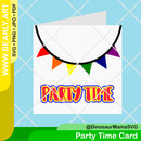 Party Time Birthday Card from @DinosaurMamaSVG